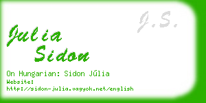 julia sidon business card